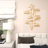 Metal 3D Stripe Geometric Home Gold Wall Decor