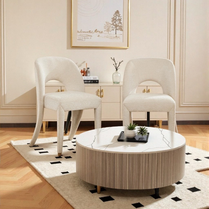 Chaises de salle à manger, Crème, crème