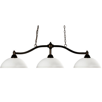 Beecroft 3 - Light Bronze Pool Table Lights Pendant