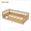 Lit simple Montessori avec garde-corps de sécurité, structure en bois à profil bas pour enfants, aucun sommier requis, idéal pour les chambres partagées-662317885-662317874