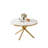 Round Unfinished Marble Top Metal Base Dining Table-99841187-99841184