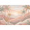 Pastel Tropical Landscape Wallpaper Palm Trees Sunset Sky Wall Mural