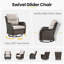 Ensemble de sièges d'extérieur en osier pour 4 personnes avec chaises pivotantes et table d'appoint-123854991-123854994