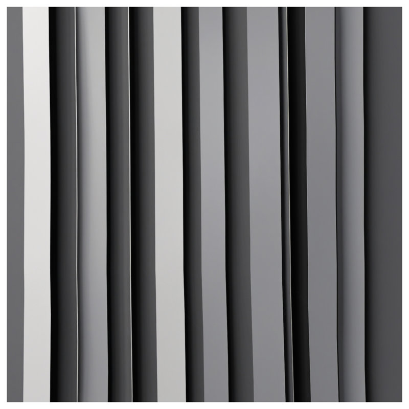Rideaux de douche gris à rayures verticales très longs, L 70 po x H 72 po