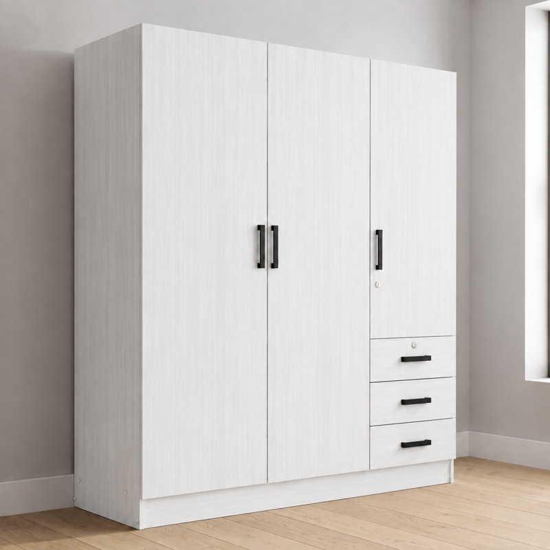 Armoire-penderie de 61 po de largeur, White Woodgrain