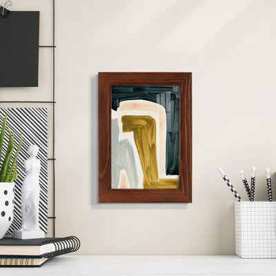 Geffen Brushy Shapes III, impression encadrée sur papier