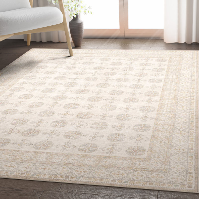 Tapis oriental rétro Espy Vienna, Rectangle 5 pi 3 po x 7 pi 3 po