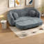 Canapés convertibles à compression, fauteuil inclinable 86 po Chenille