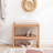 Beech Wood Shoe Bench With Soft Memory Foam Padding, Natural Solid Storage Organizer For Hallway, Garage, Bathroom - 23.3" L, 11.81" D, 16.5" H, 300Lbs Weight Limit, Two Tier Shelving, Stable