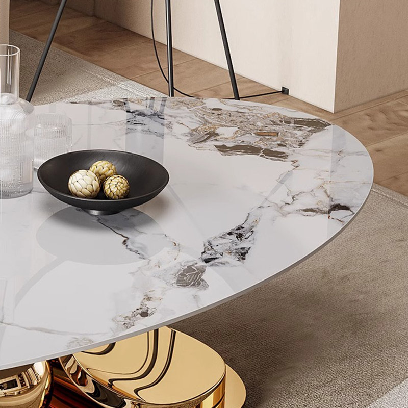 Modern simple coffee table, 15.7" H x 55.1" L x 31.5" W, Gold