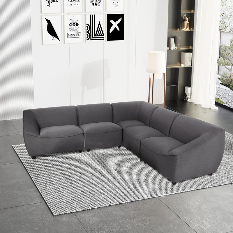 Canapé modulaire rembourré 6 pièces Lizzy