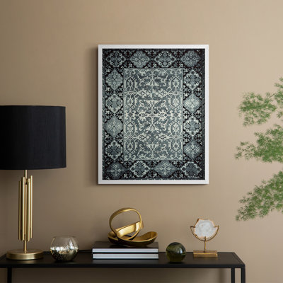 «Vintage Abstract Print», reproduction encadrée - bois massif