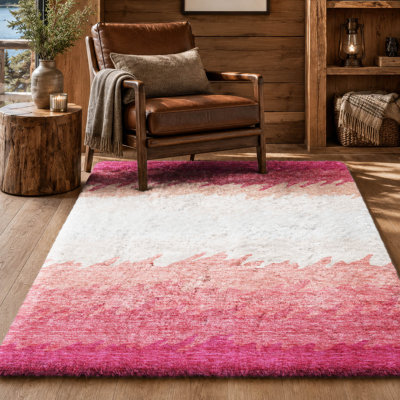 Tapis à rayures Dream Shag ADS736 lavable à la machine de qualité supérieure