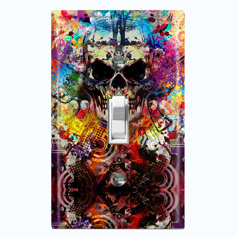 Patterned 1 - Gang Toggle Light Switch Standard Wall Plate
