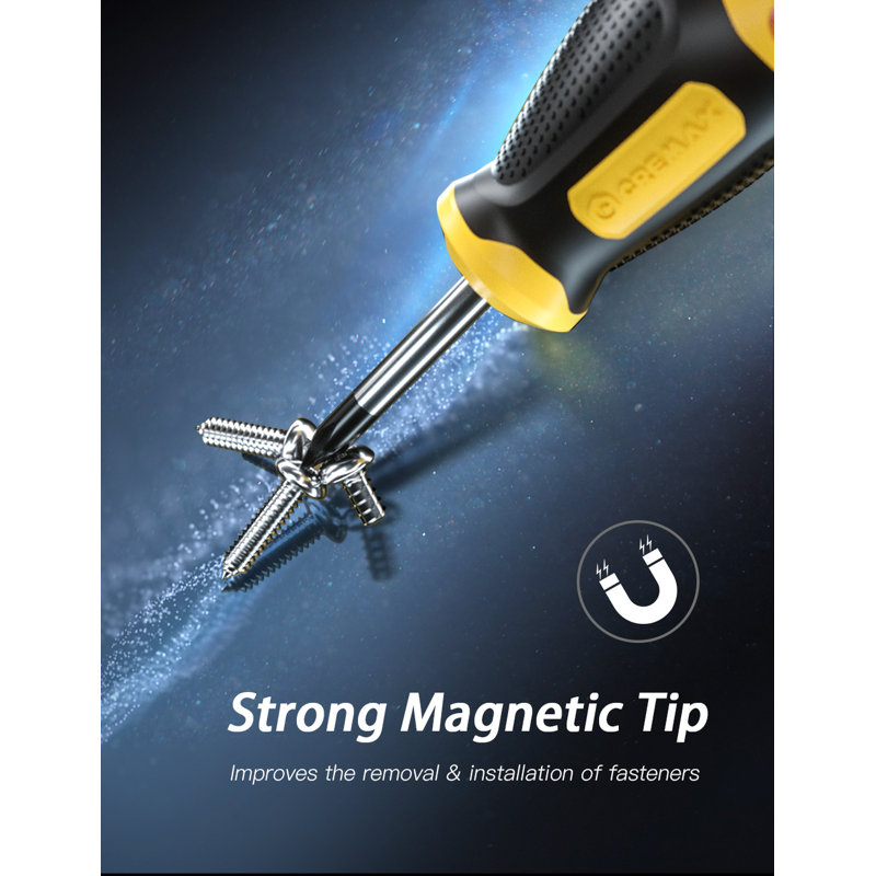 Magnetic Screwdriver Set 10-piece, With Sturdy Tool Box