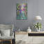 Art mural en métal luxueux «Flower Gems» par Estelle Grengs, 16 po x 24 po