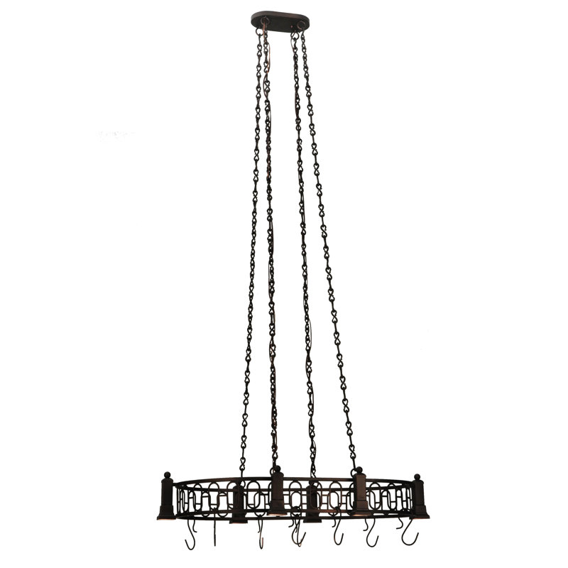 Revival Deco Oblong Handcrafted Hanging Pot Rack