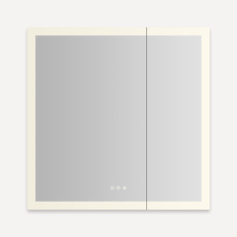 Armoire à deux portes AiO Reserve, Périmètre éclairé, 30 po x 30 po x 4 po