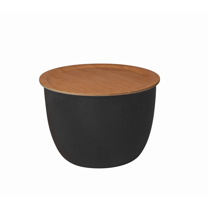 Ronda Tray Top Block End Table, Anthracite