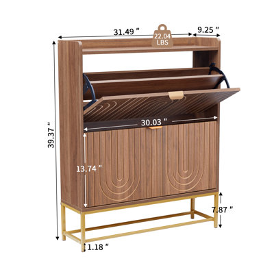 20 Pair Shoe Storage Cabinet