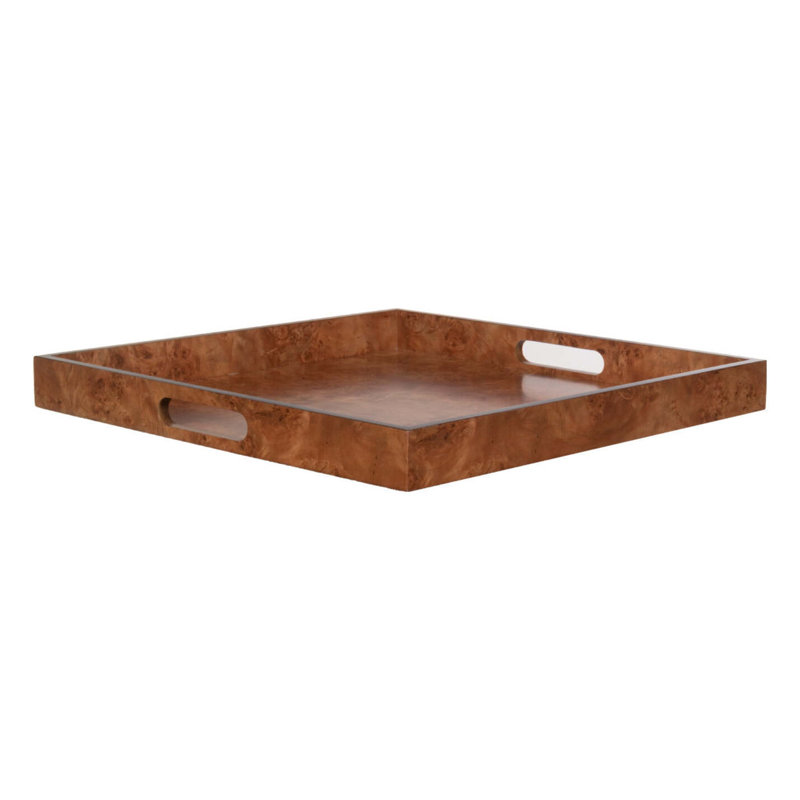Wood Decorative Tray, 2.50" H x 20" W x 20" D