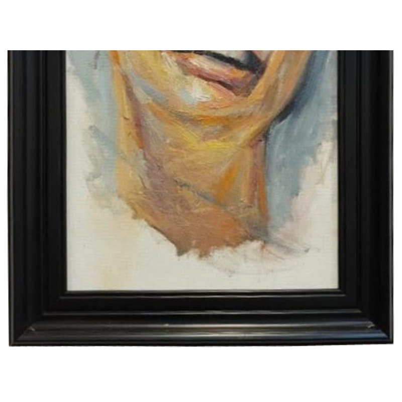 Rire intense | Peinture encadrée | Par Boby Abraham | Huile sur toile