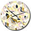Golden River Stones - Horloge murale moderne Mid-Century-40745082
