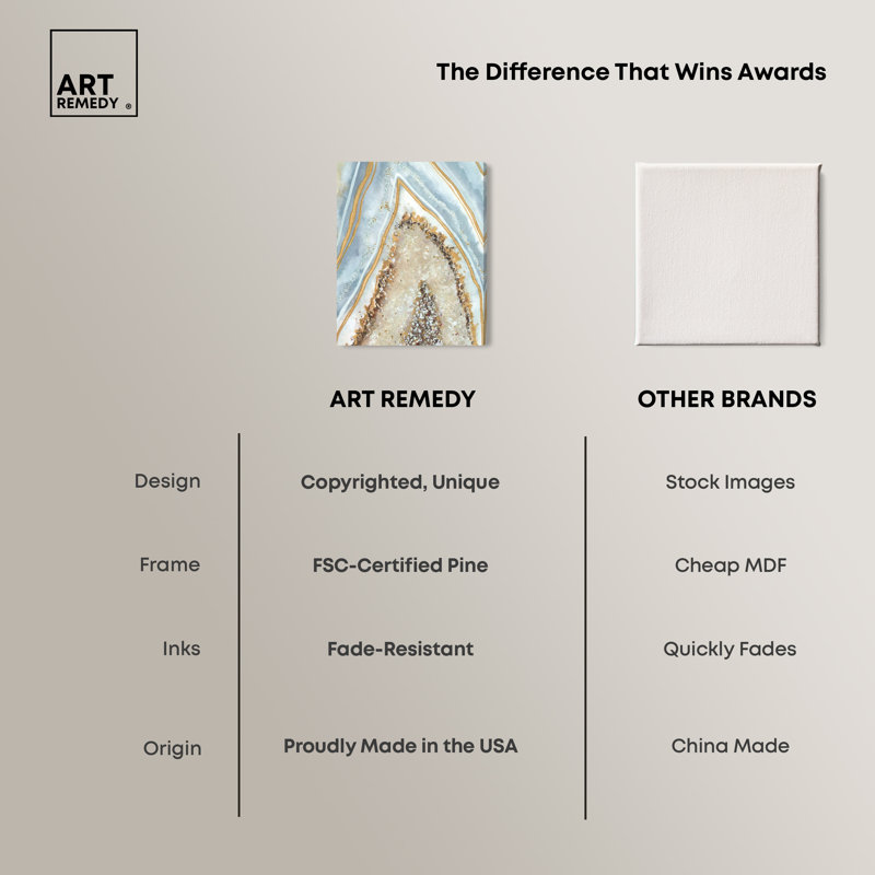 Gallery Wrapped Abstract Geode Canvas Wall Art, 16" x 20"