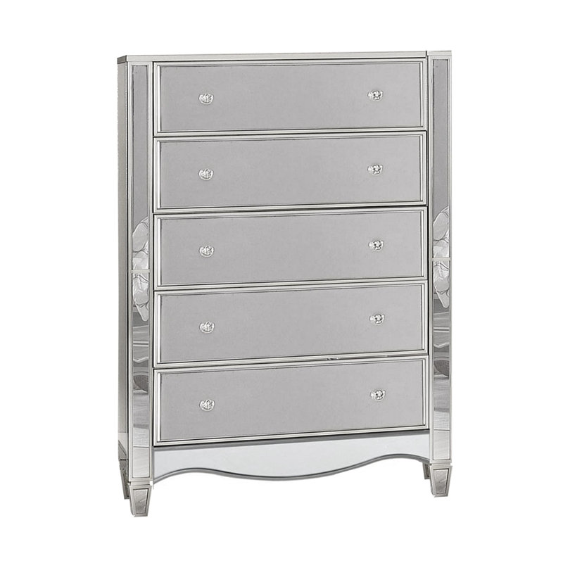 Zerkle Solid Wood 38'' W 5 - Drawer Dresser