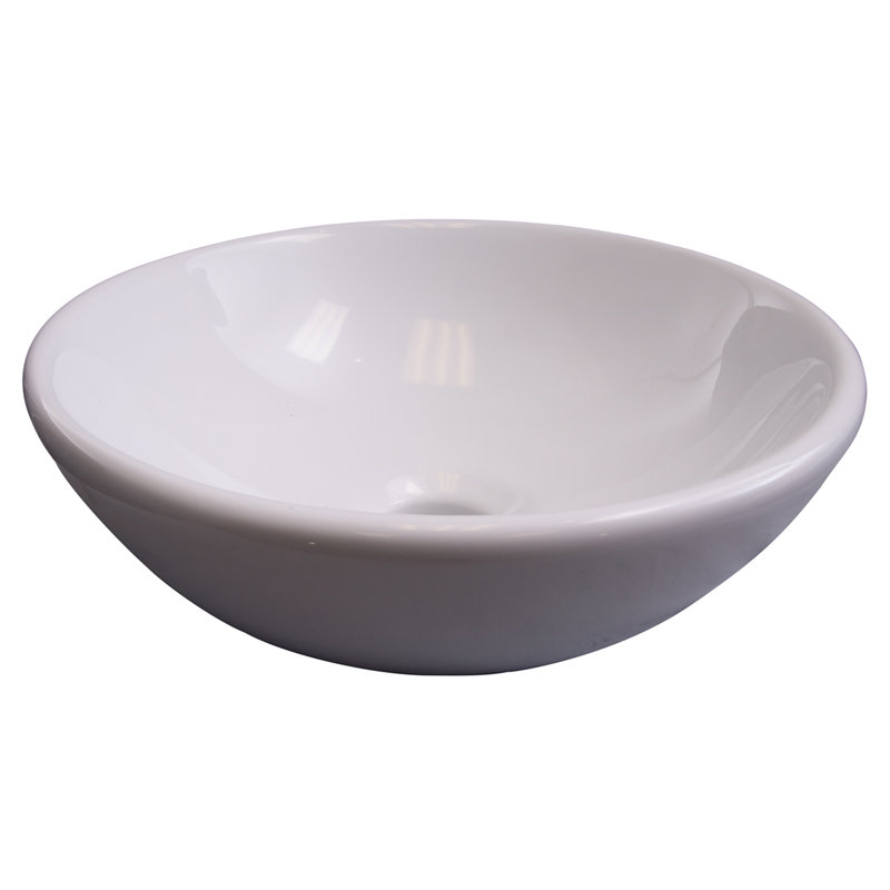Barclay Essie 11.25'' White Vitreous China Circular Bathroom Sink