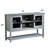 Sideboard Buffet Table With Doors,Grey