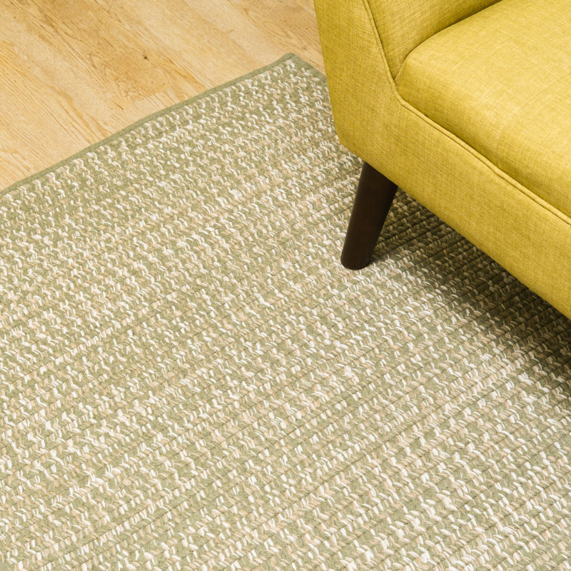 Tapis intérieur en tweed de laine Monterey_Green, Rectangle de 14 pi x 17 pi