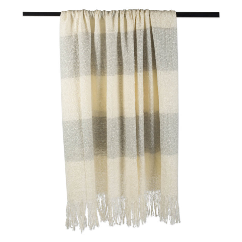 Sherpa Reversible Brown and Beige Acrylic Throw Blanket