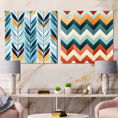 Vizcaino - Abstract Shapes Wall Art Living Room Set Of 2