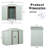 Outdoor Metal Shed 8ft X 4ft With Aluminium And Lock White Robust Structure Padlock-117455860