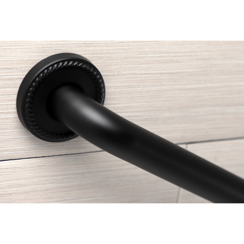 Kingston Brass Laurel 1-1/4 Inch O.D Grab Bar, 18" W, Matte Black