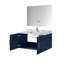 Meuble-lavabo de salle de bain 36 po X P 22 po D, dessus en marbre de Carrare, ensemble de robinet et Miroir à DEL-1494870888-1494870889