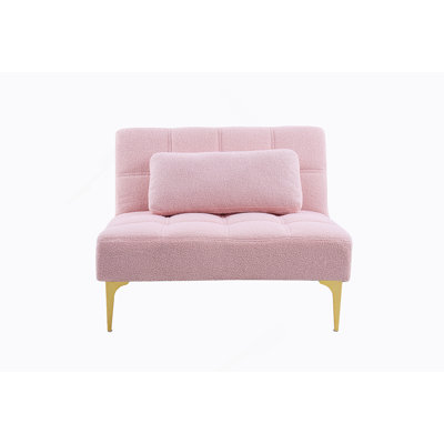 Convertible Single Sofa Bed Futon With Sturdy Metal Legs, Ideal For Small Spaces And Multi - Functional Use In Apartments And Studios