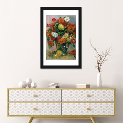 Vase de fleurs, vers 1884 - reproduction d'art mural - papier d'art encadré
