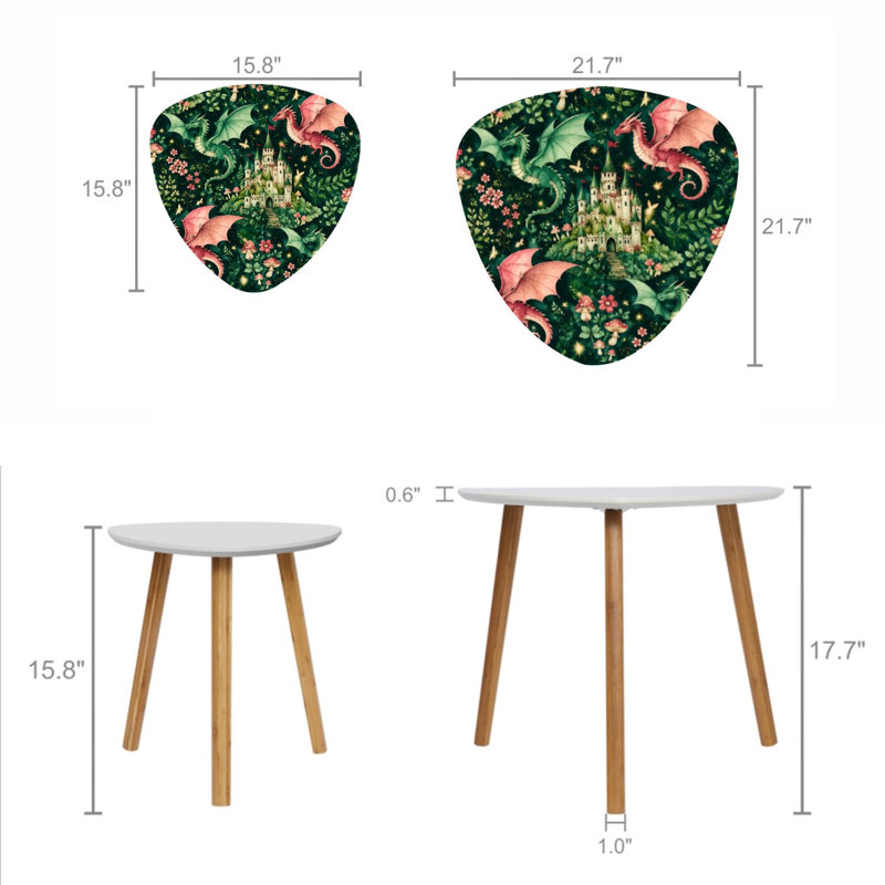 Ensemble de 2 tables basses gigognes Triangle