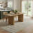 79" Natural Solid Wood Double Pedestal Base Dining Table-478936271-478936270
