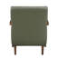 Fauteuil d'appoint en cuir avec pieds en noyer et coussin de dossier
