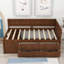 Lit de jour en bois avec tiroirs et tablettes Kouta-735083520-735083521