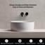 Lavabo vasque de salle de bain rond 16 po Monblari blanc mat-120971775