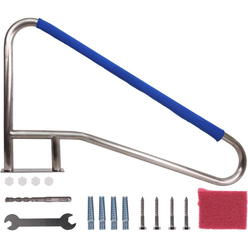 Rampe pour piscine en acier inoxydable 304, capacité de charge de 250 lb
