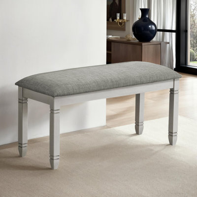 Bench, 41" Rectangular, Kitchen, Dining Room, Entryway, Bedroom, Upholstered, Wood, Transitional