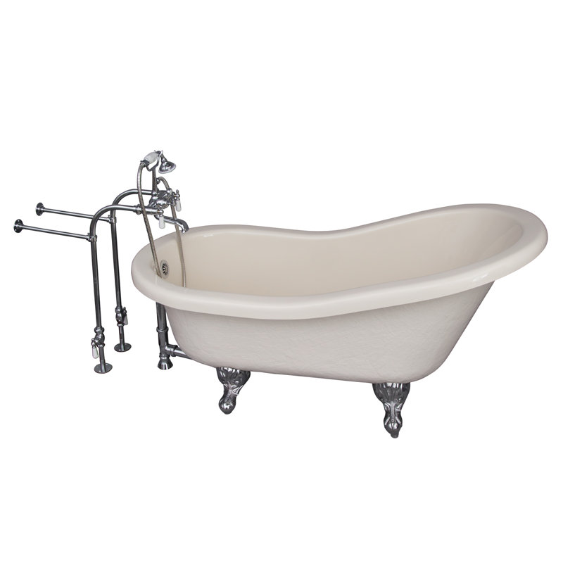 Estelle 60'' x 30'' Soaking Acrylic Bathtub with Faucet