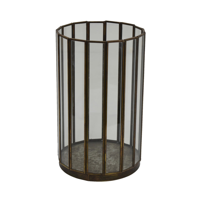 Porte-bougie en verre Bonie Hurricane, H 10,5 po x l 6,25 po x P 6,25 po
