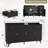 63" Sideboard Buffet, Modern 4 Doors Credenza Storage Cabinets with Adjustable Shelves