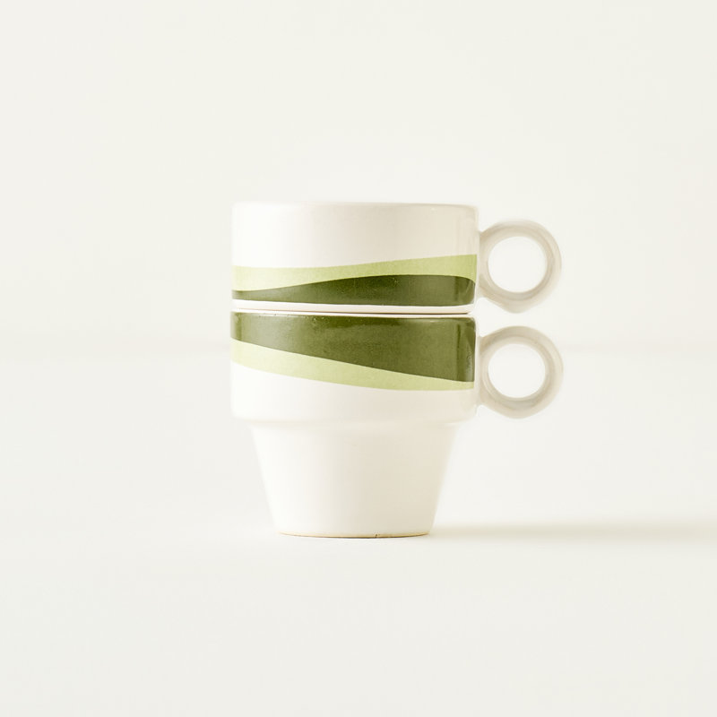 Flow Ceramic Espresso Cup (Set Of 2)